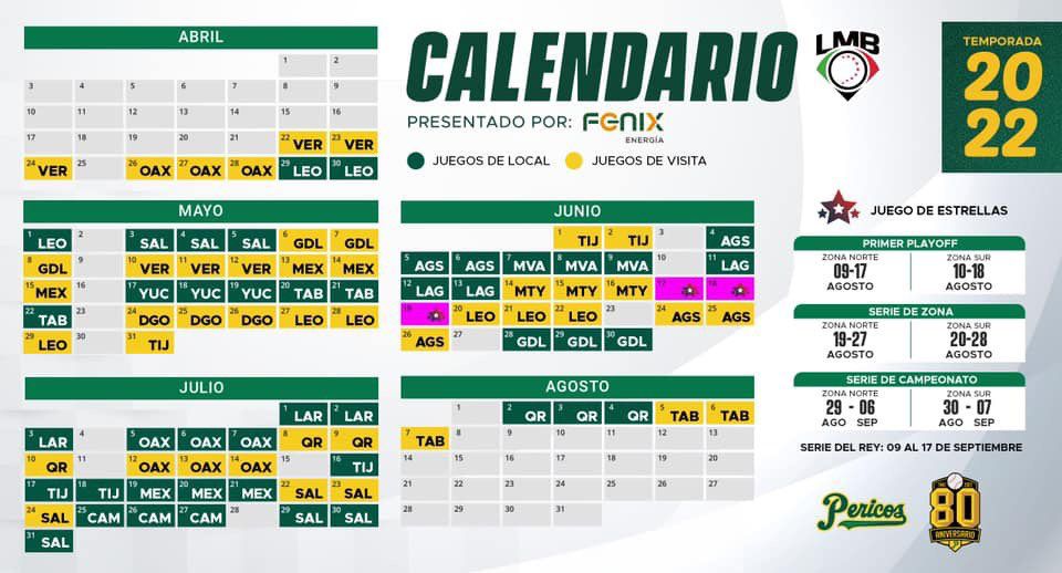 Conoce el calendario de los Pericos de Puebla para 2022 » Oronoticias