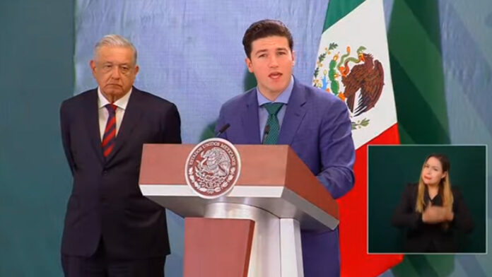 amlo “Expresar todo nuestro apoyo al gobierno de Nuevo León, tenemos que trabajar juntos en beneficio de la la gente, del pueblo”, dijo AMLO.