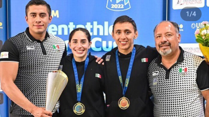 mexicanos Los pentatletas mexicanos Tamara Vega y Emiliano Hernández se impusieron ante Corea del Sur y Turquía en la Copa del Mundo Bulgaria 2022.